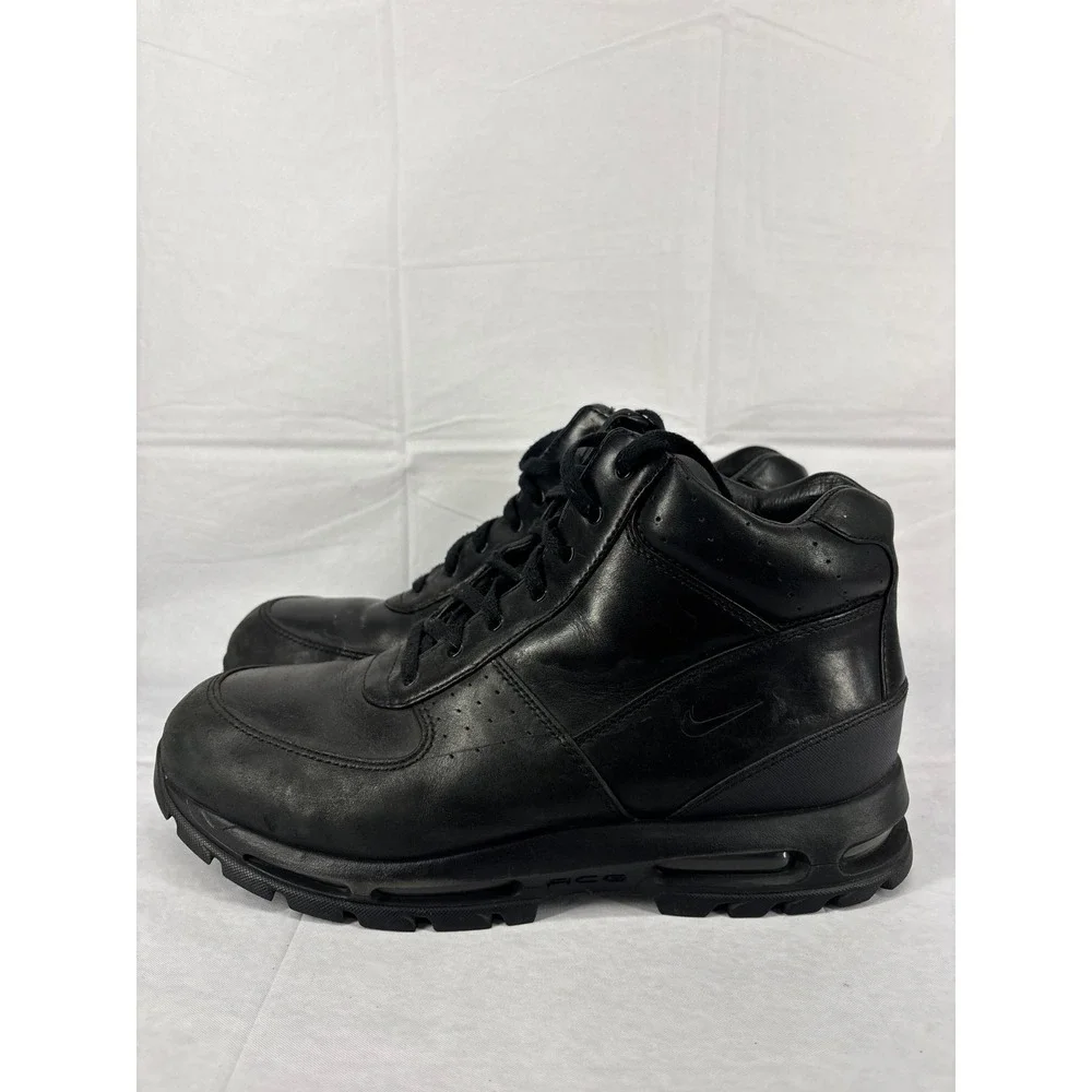 Nike ACG Air Max Goadome Boots Mens Black Leather Ankle Lace Up Round Toe 15